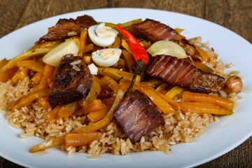 Rice with beef