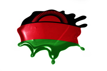 blot with national flag of malawi