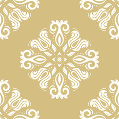Oriental vector classic ornament. Seamless abstract background with repeating elements.