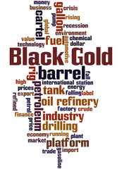 Black Gold, word cloud concept
