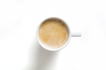 Latte coffee, isolate on a white background