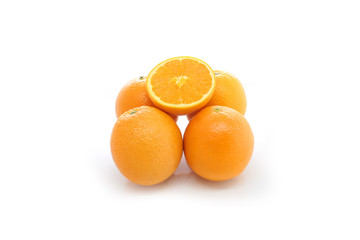 Orange fruit isolated on white background