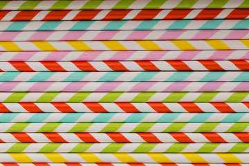 Colorful drinking straws for smoothie.