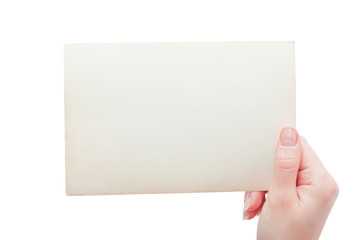 Fototapeta premium Hand hold blank business card