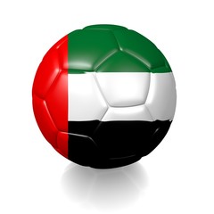 Football soccer ball with a national flag texture