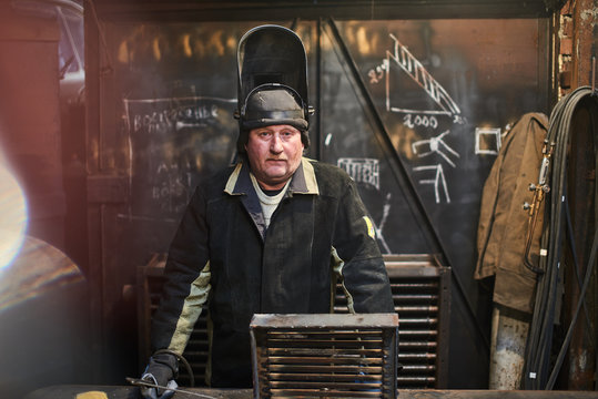 Portrait Of Welder In The Workplace