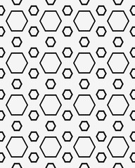 Abstract black and white background, seamless vector pattern