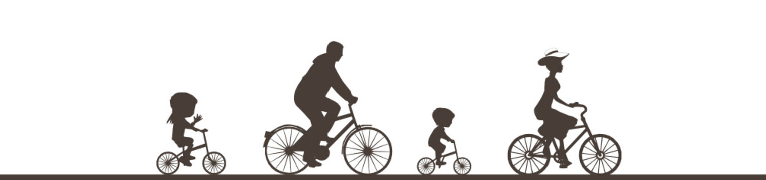 Radfahrer Radtour Familie