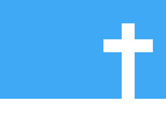 Obraz premium White cross icon - vector illustration.