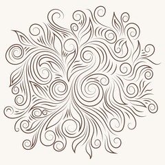 Elegant Vector Swirl Ornament