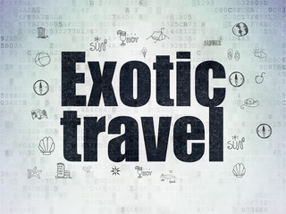 Travel concept: Exotic Travel on Digital Paper background