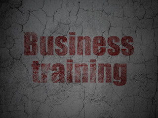 Education concept: Business Training on grunge wall background