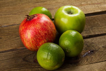 Close up of heap of fruit. Concept of healthy eating and dieting lifestyle