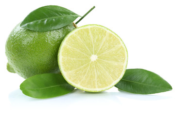 Limone Limette Früchte Freisteller freigestellt isoliert
