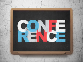 Finance concept: Conference on School board background