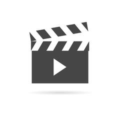 Movie clapper sign icon