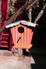 Farbiges Vogelhäuschen