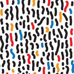Seamless pattern with dashed lines