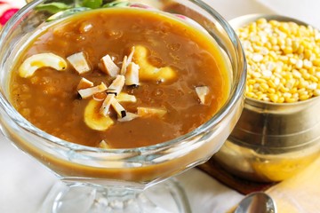 Lentil Kheer / Pradaman - Lentil dessert prepared during South Indian festivals