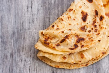 Indian layered Paratha flat bread