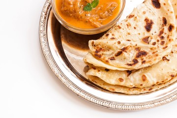 Indian layered Paratha flat bread