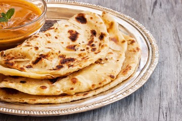 Indian layered Paratha flat bread