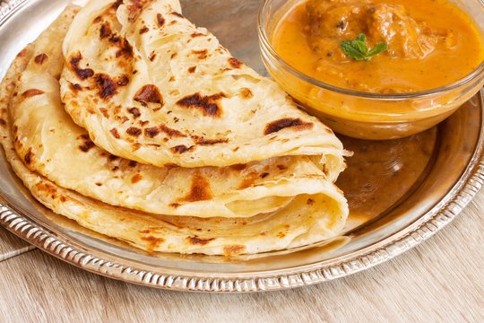 Indian layered Paratha flat bread