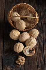 Walnut and kernels