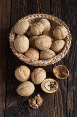 Walnut and kernels