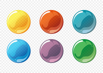 Cartoon soap bubble vector set