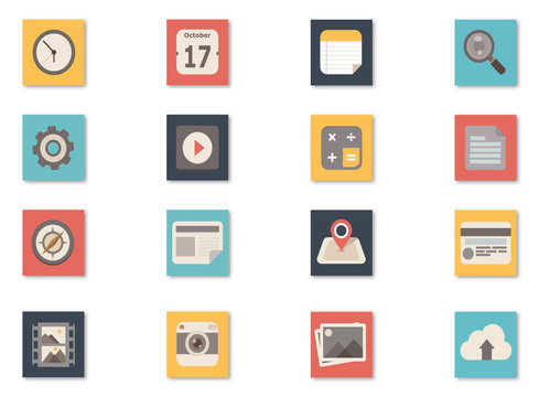 Modern flat icons vector collection