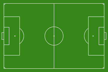 Soccer field, vector illustration