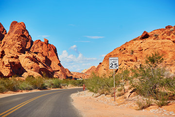 Valley of the Fire national park in Nevada, USA