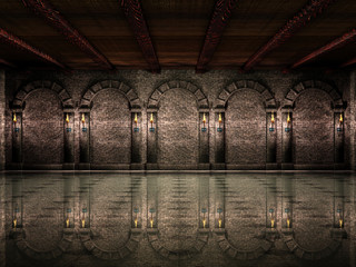 Medieval castle hall