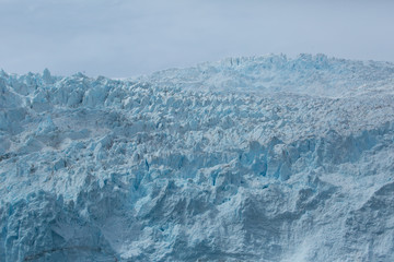 view of a glacier up close