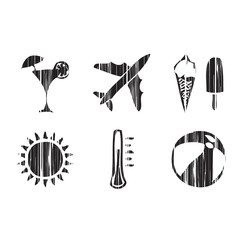 Beach and fun travel icons