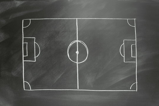 Fußballfeld frei für Taktiken - Tafelzeichnung