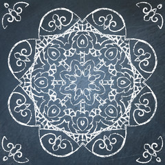 Chalkboard filigree ornament