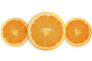 Orange fruit isolated on white background