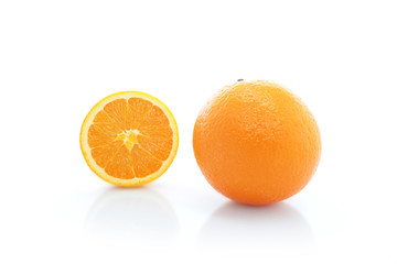 Orange fruit isolated on white background