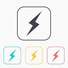 color icon set of lightning