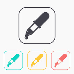 color icon set of pipette