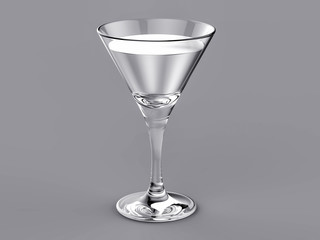 Isolated 3D Cocktail Cup