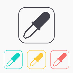 color icon set of pipette