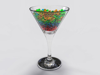 Isolated 3D Cocktail Cup
