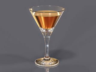 Isolated 3D Cocktail Cup