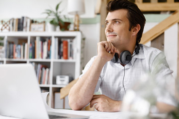 Young businessman in office