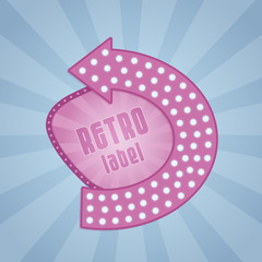Retro light frame with copyspace for your text. EPS10 vector illustration