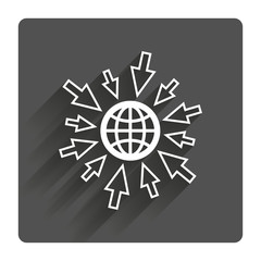 Go to Web icon. Globe with mouse cursors.