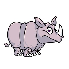 Rhinoceros cartoon illustration isolated image animal character 